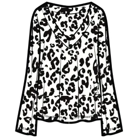 Jamie Leopard Print Sleep Shirt | Ivory