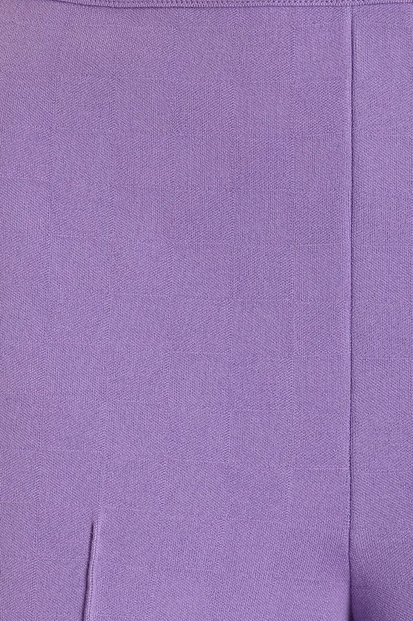 Kick Stretch-Cotton Pants in Subtle Jacquard Purple