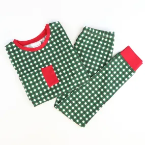 Knit Pajama Set - Evergreen Check