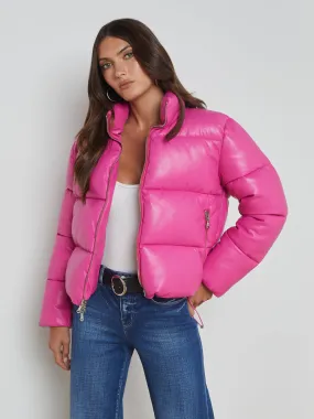 Larsen Vegan Leather Puffer Jacket