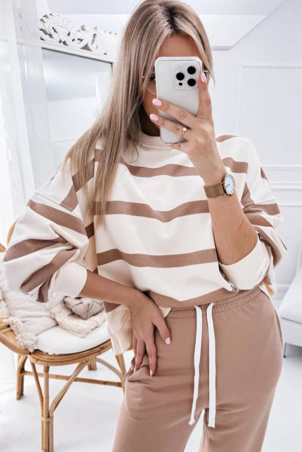 Leonard Striped Pullover and Joggers Set