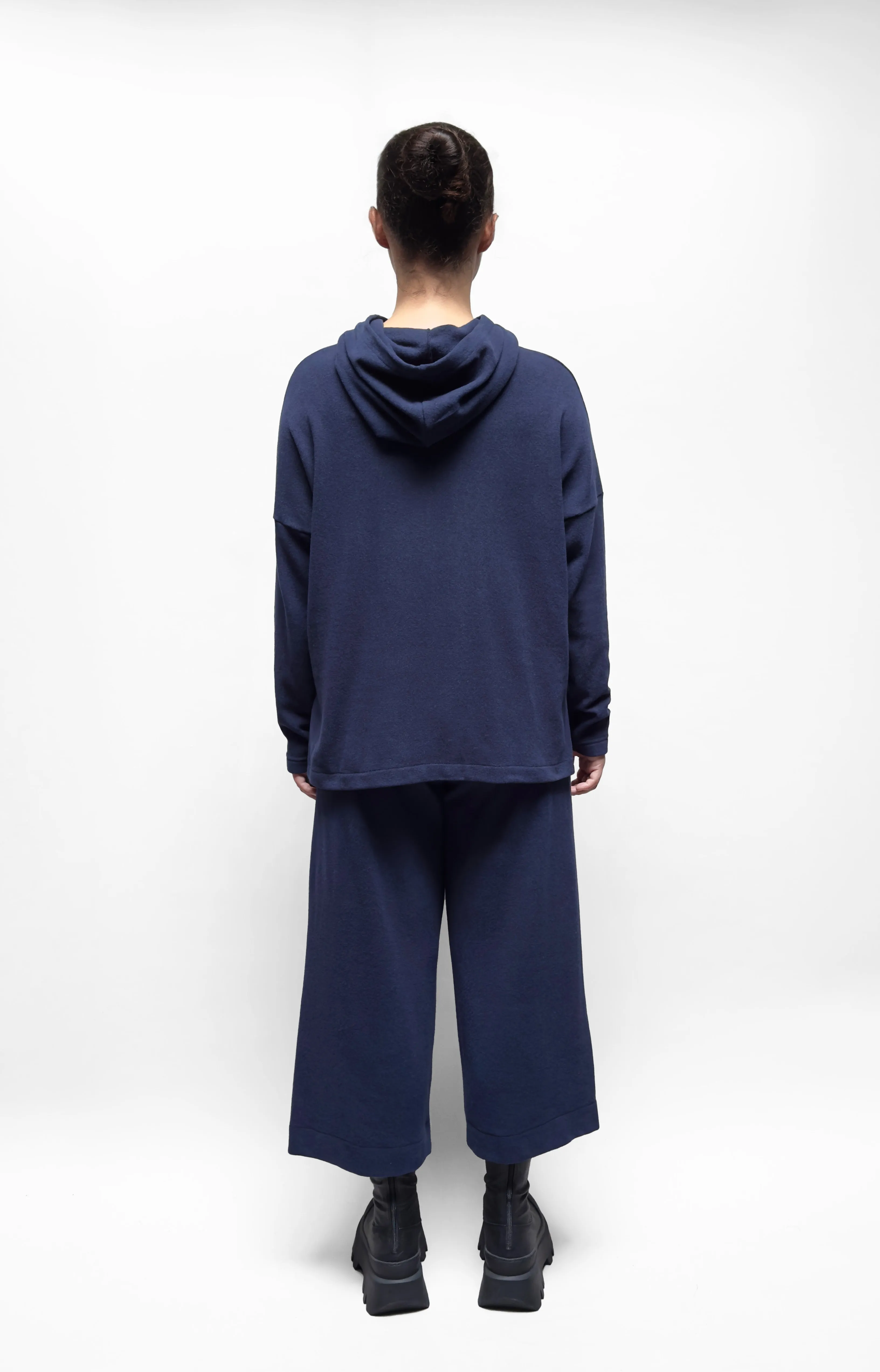 MAMA B Cozy Hooded Pullover in Blue