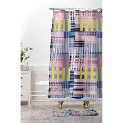 Mareike Boehmer Color Block Shower Curtain Pink/Blue - Deny Designs