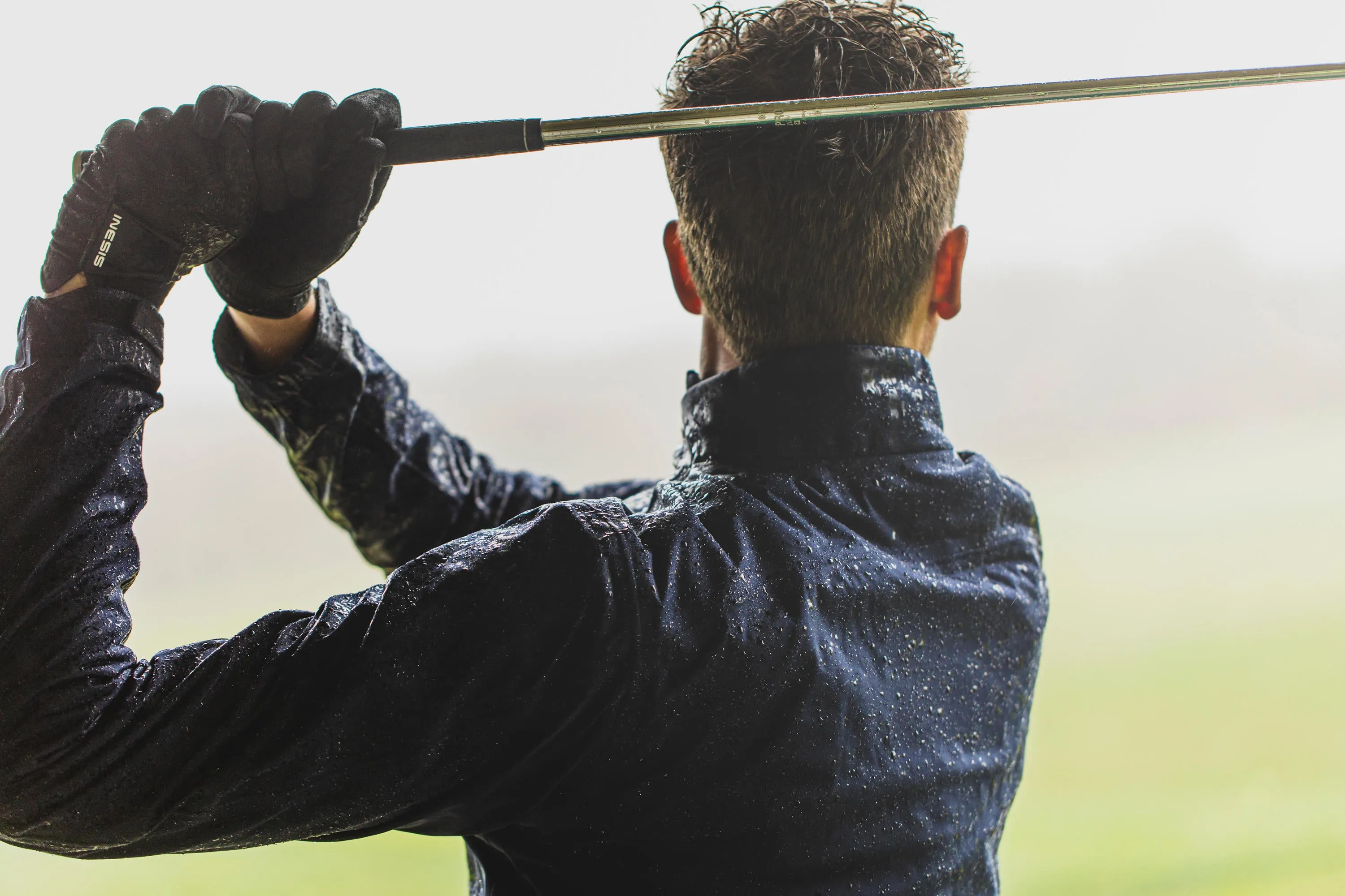 Men's golf waterproof rain jacket - RW500 navy blue