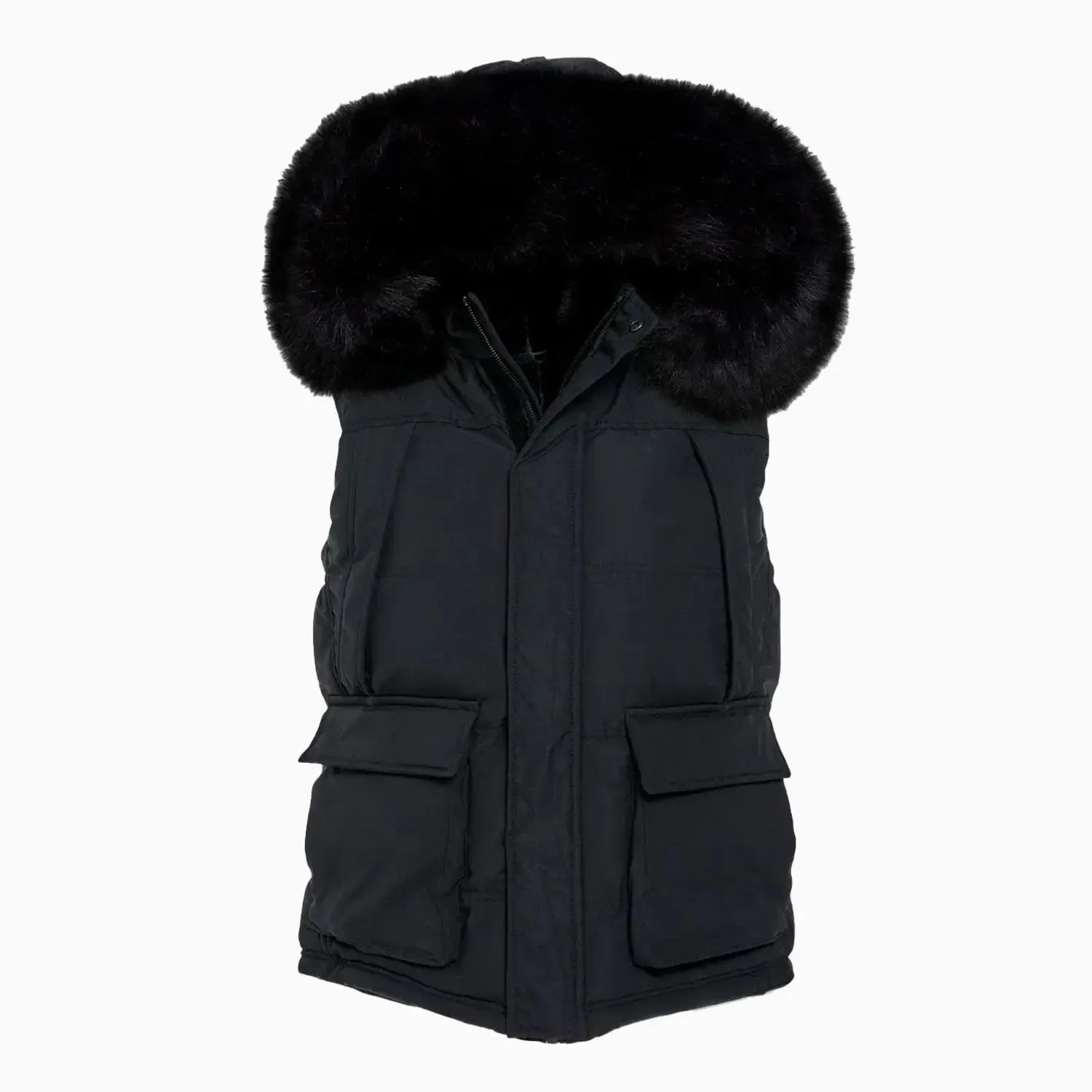 Men's Yukon Fur Lined Puffer Vest