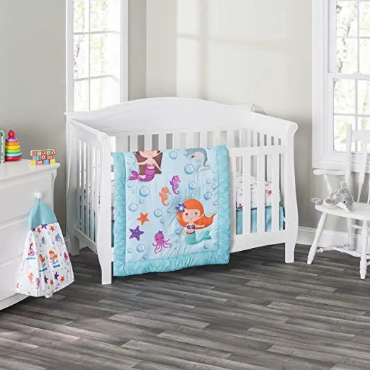 Mermaid Adventures 3-Piece Crib Bedding Set