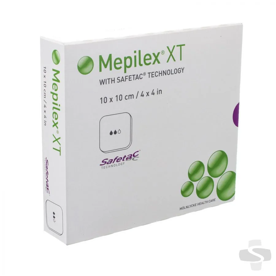 Molnlycke 211200 Mepilex XT Foam Dressing, 10cm x 20cm