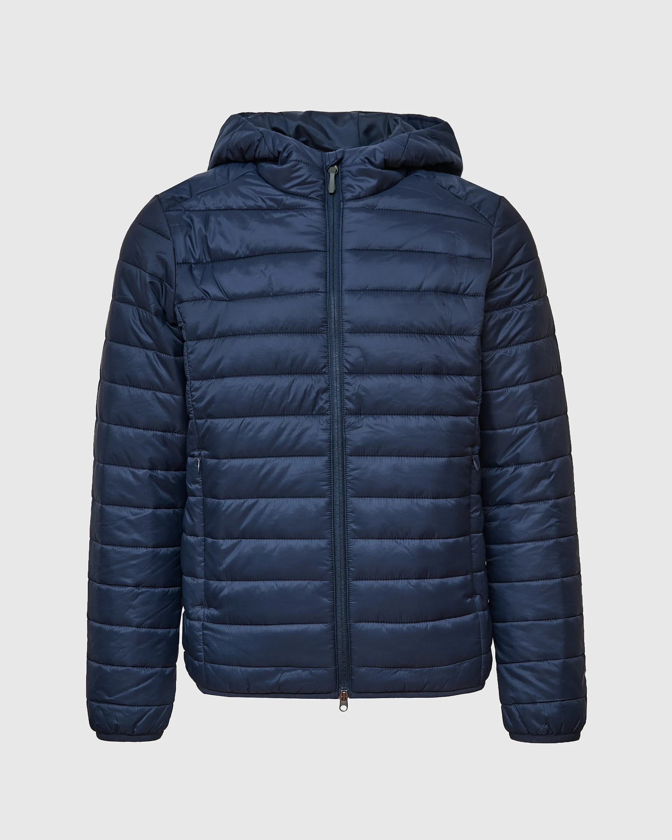 Navy Hooded Puffer Jacket