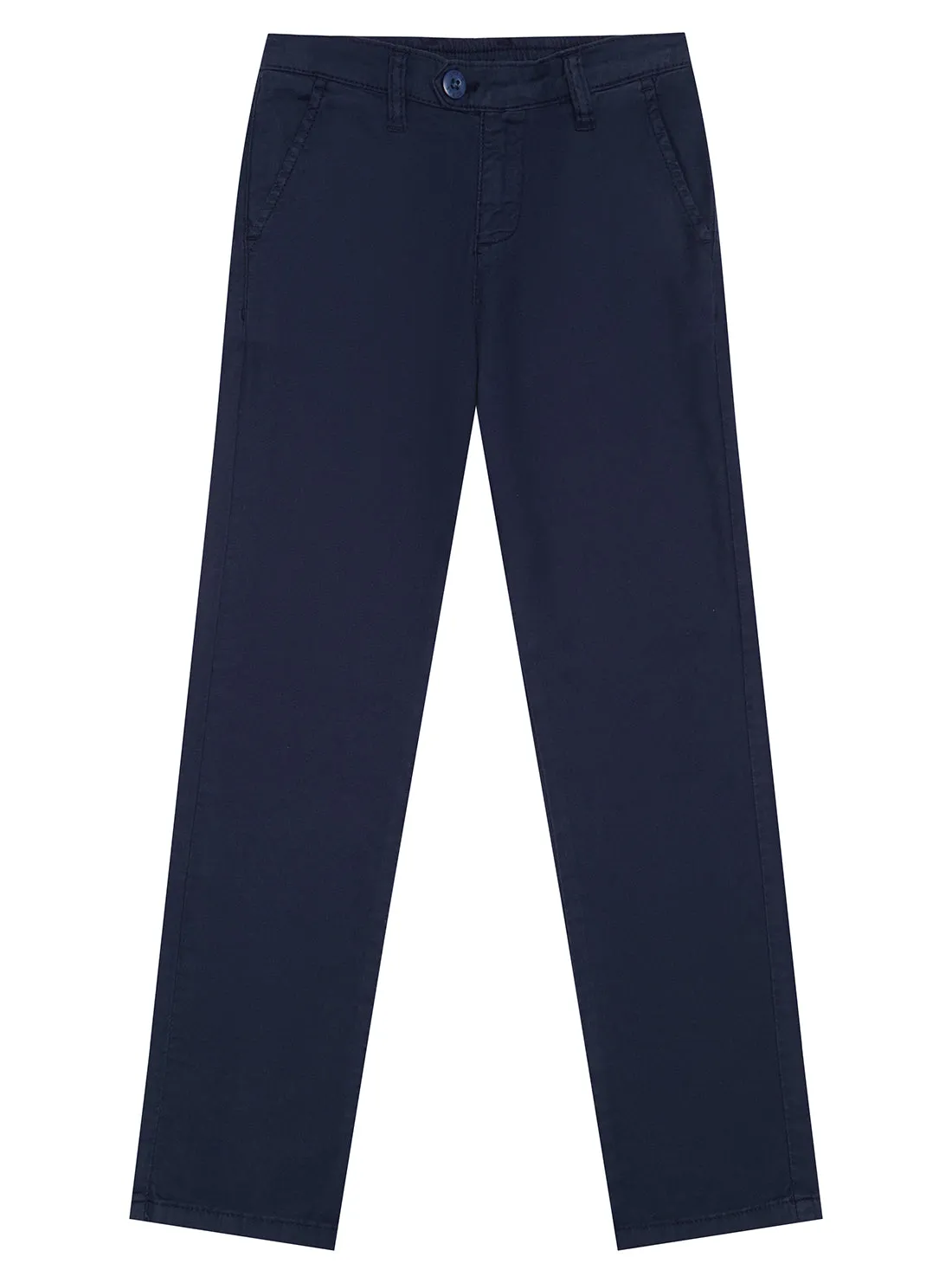 Navy Linen Jogger Chino Pants (2-7)