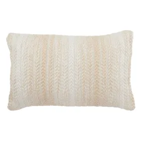 New - 13"x21" Oversize Indoor & Outdoor Vibe by Austrel Ombre Lumbar Throw Pillow Cover Cream/White - Jaipur Living