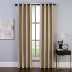 New - 1pc 50"x144" Light Filtering Malta Window Curtain Panel Sand - Window