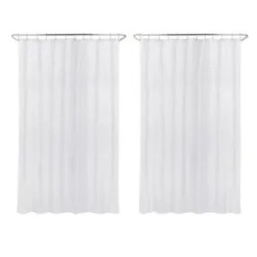 New - 2pk Waterproof Fabric Heavy Weight Shower Liner White - Threshold