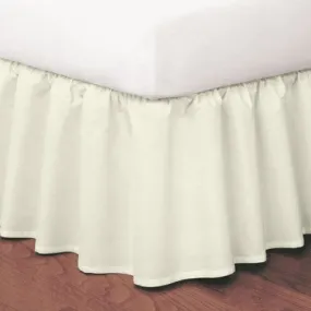 New - BrylaneHome Magic Ruffle Bedskirt - Twin, White