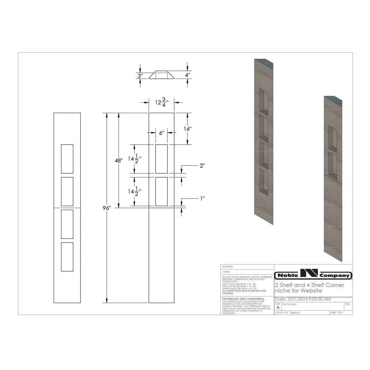 Noble Shower Niches