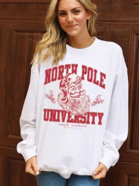 'North Pole University' Crewneck Pullover by Simply Southern