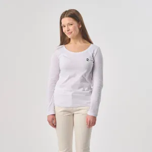 Omnitau Women's Organic Cotton Long Sleeve T-Shirt - White