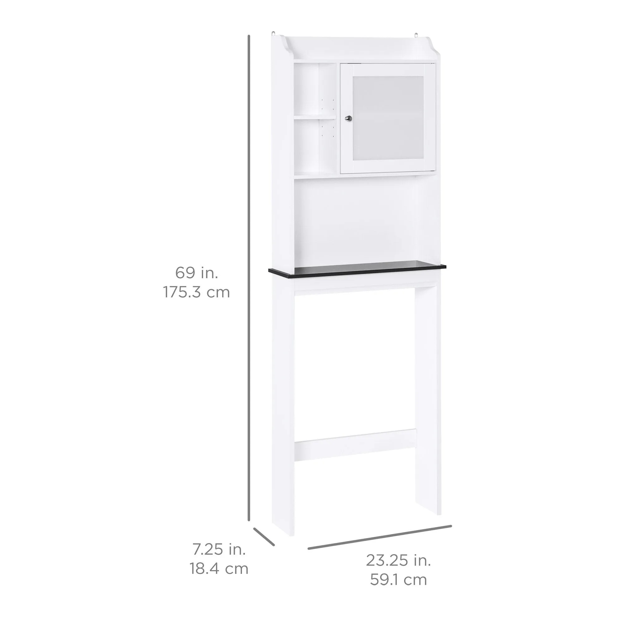 Over-the-Toilet Bathroom Storage Cabinet w/ 1 Door