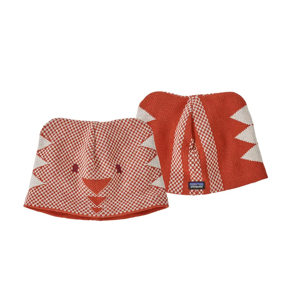 Patagonia Little Kids Animal Friends Beanie - Beanie Bear: Sandhill Rust