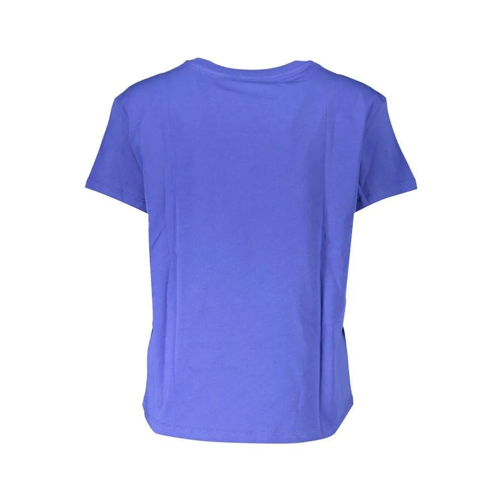 Patrizia Pepe Chic Crew Neck Logo Tee in Organic Cotton