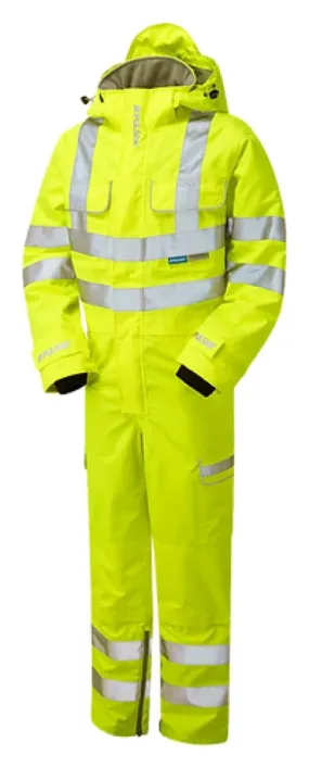 PULSAR Hi Vis Waterproof Mesh Lined Coverall Boiler Suit overall -P522