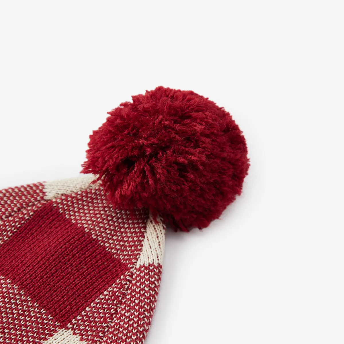 Red Gingham Stocking Cap