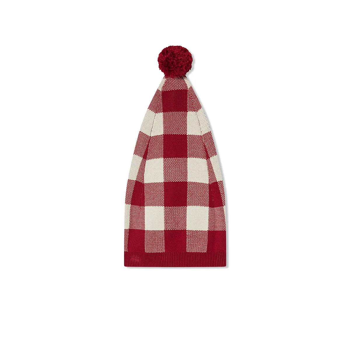 Red Gingham Stocking Cap