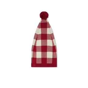 Red Gingham Stocking Cap