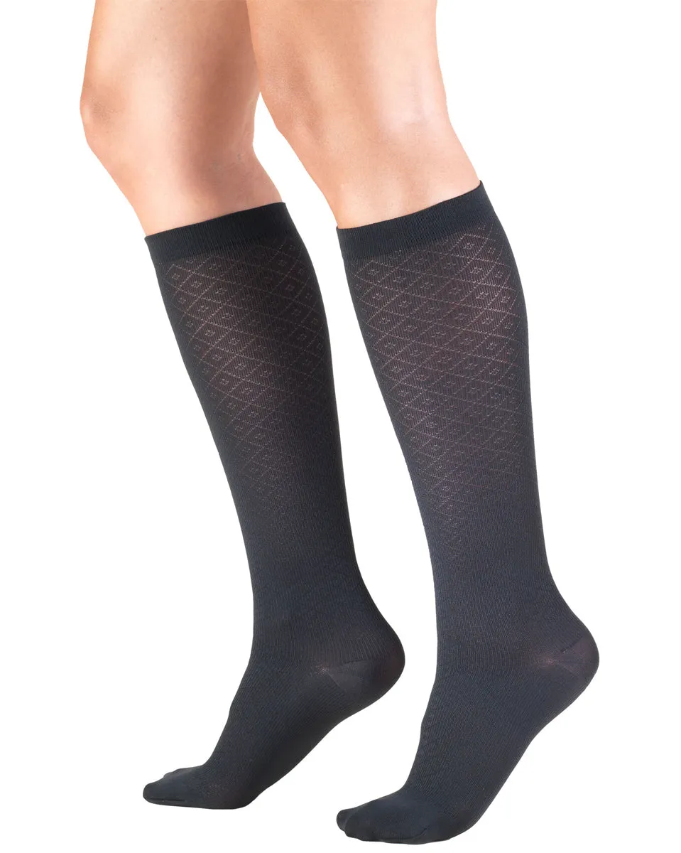 ReliefWear Women's Diamond Knit Trouser Socks 15-20 mmHg