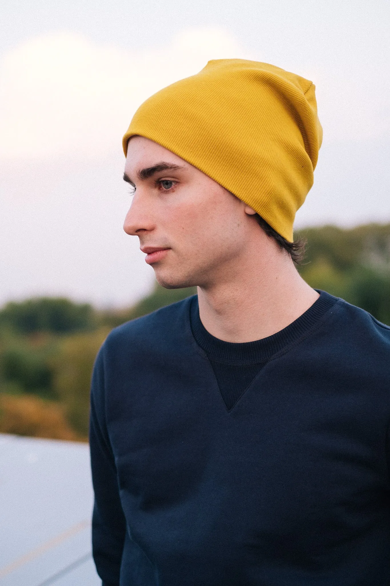 RIB BEANIE / MUSTARD