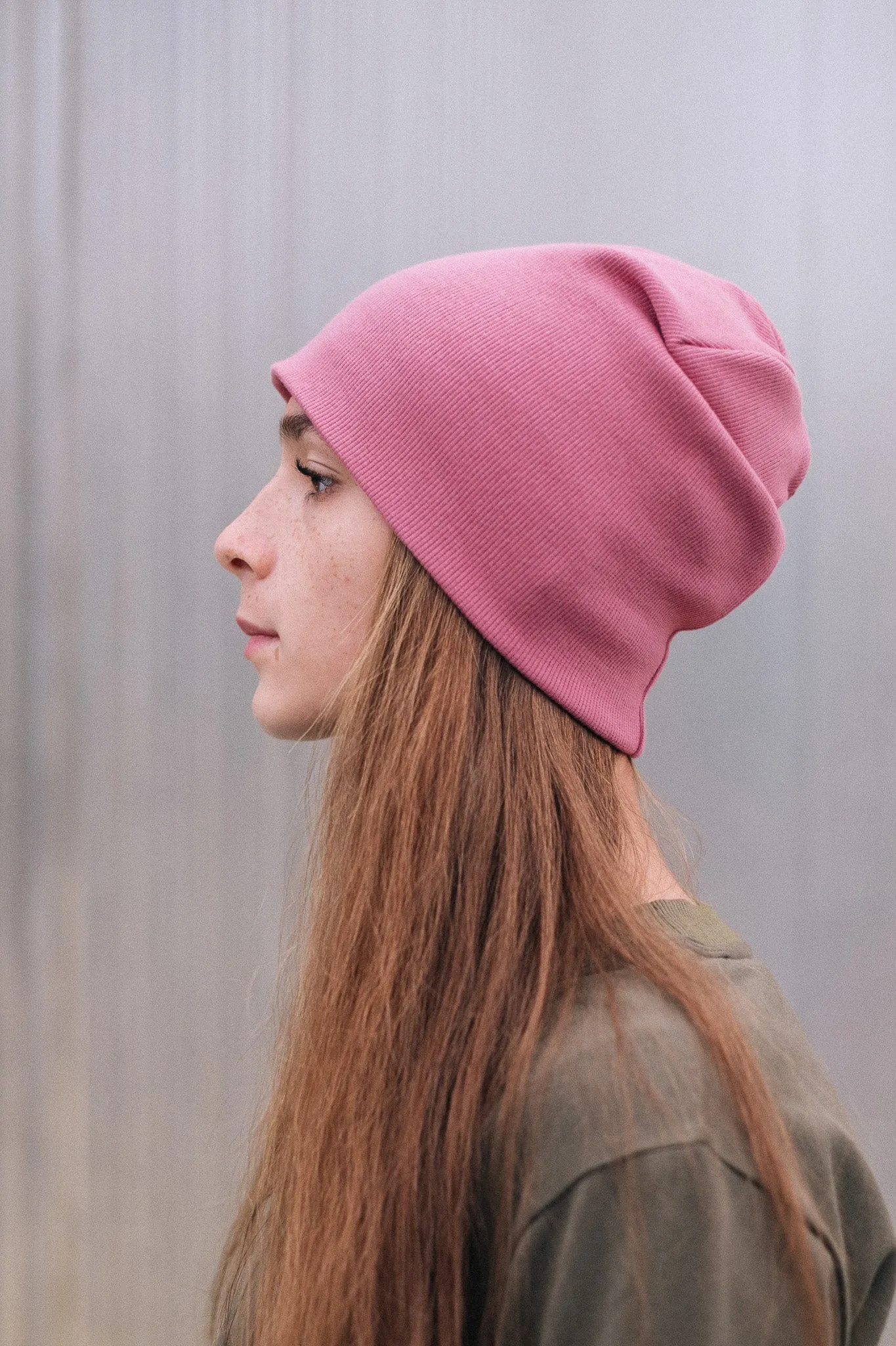 RIB BEANIE / ROSE