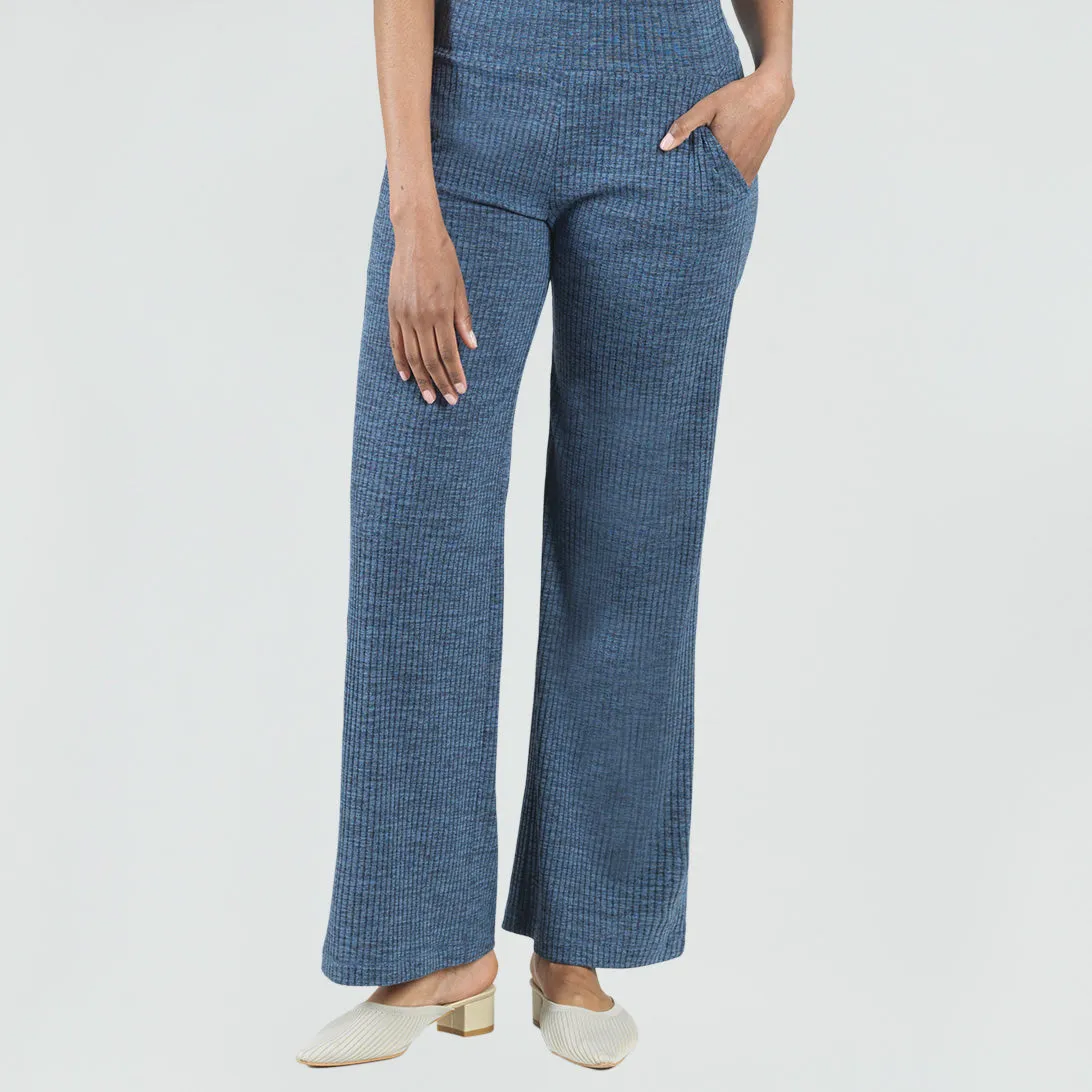 Ribbed Peach Knit - Wide Leg Pocket Pant - Denim - Final Sale!