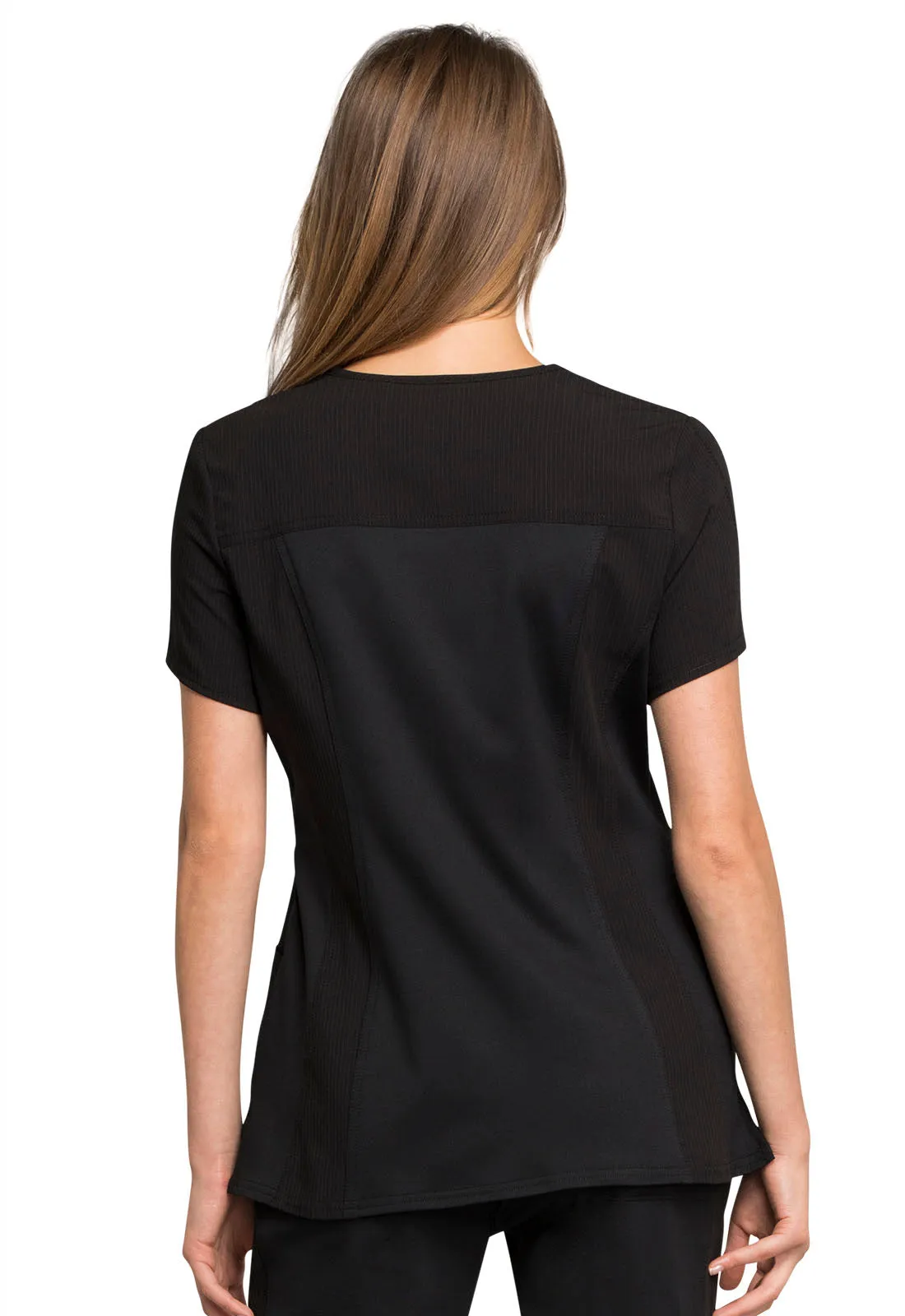 Ribbed Yoke Neck Top by Cherokee Statement