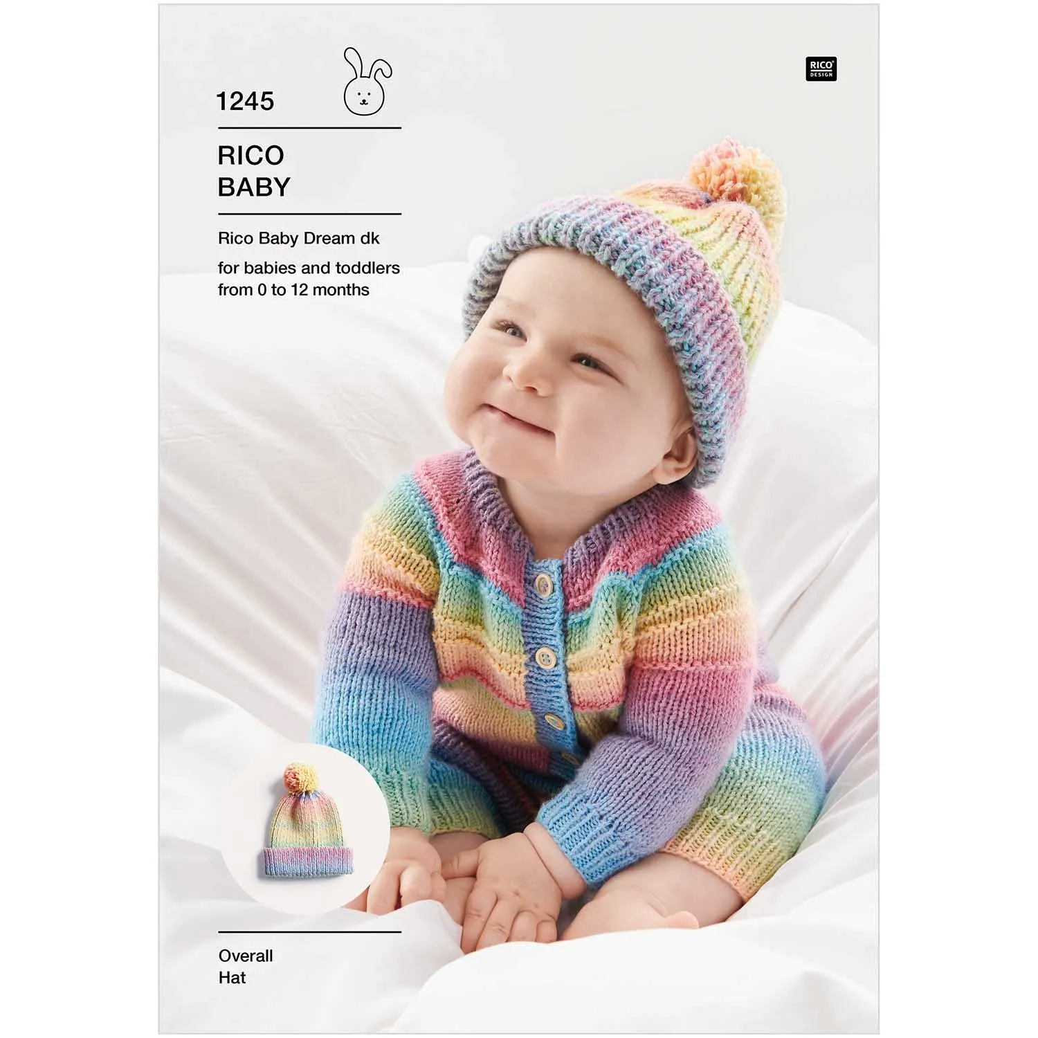 Rico - Baby Overall & Hat in Baby Dream DK  - Knitting Pattern 1245