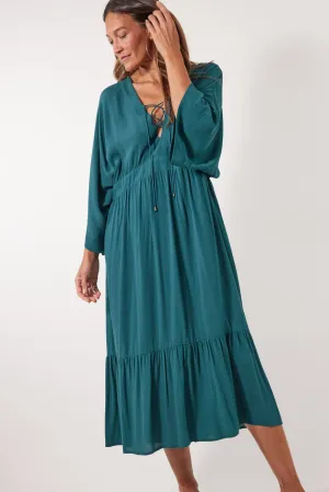 SALE - Botanical Relax Dress - Teal