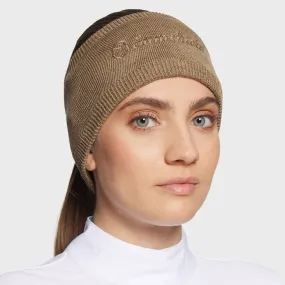 Samshield Amalie Crystal Headband - Camel/Gold Lurex