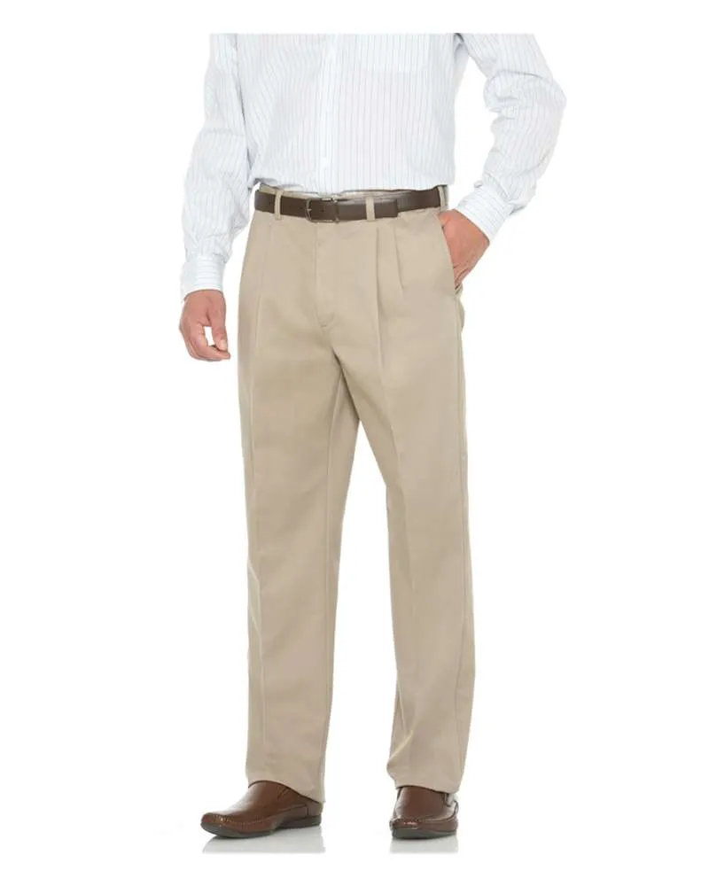 Savane Men's Pleated Performance Chinos - BIG