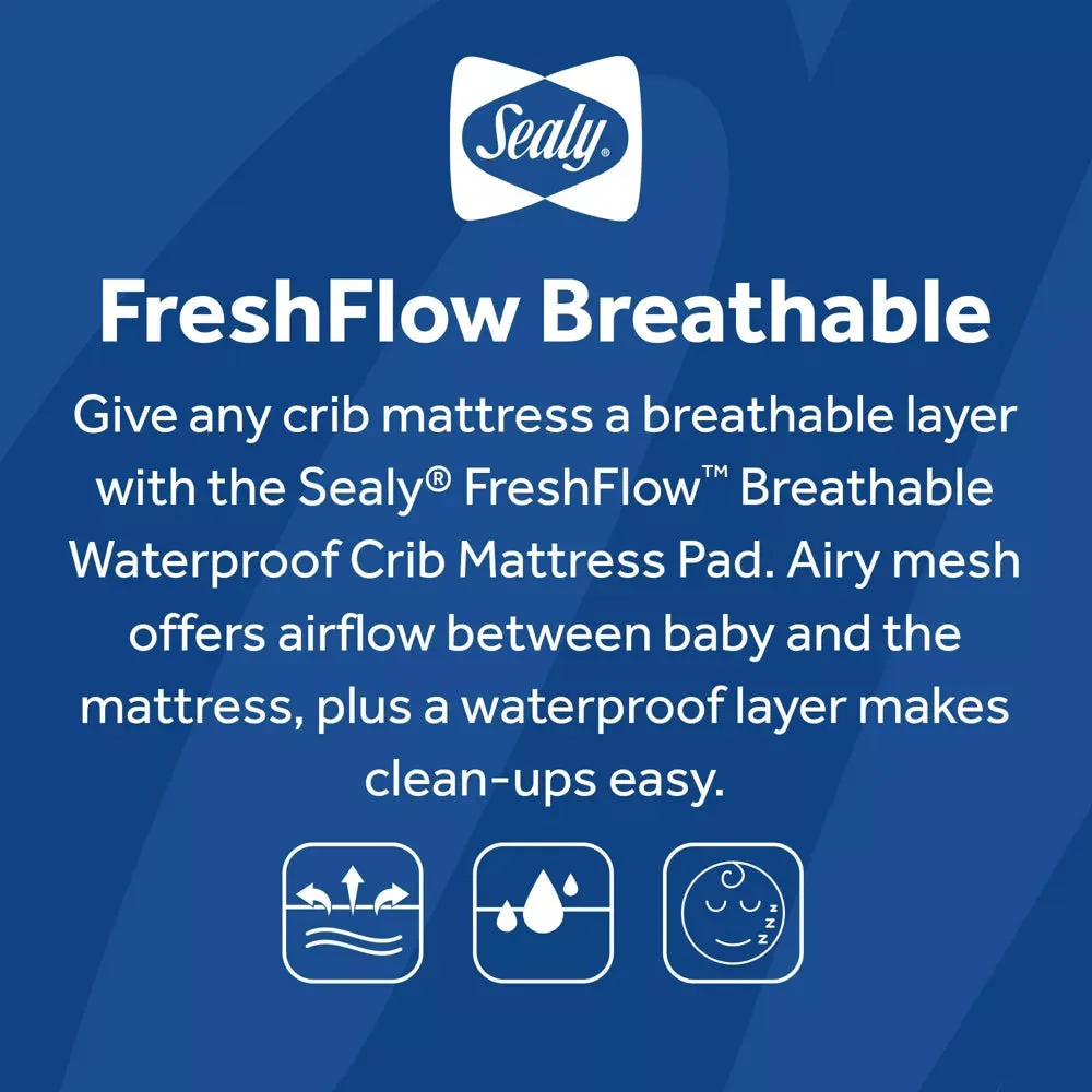 Sealy® FreshFlow Breathable Crib and Toddler Mattress Pad