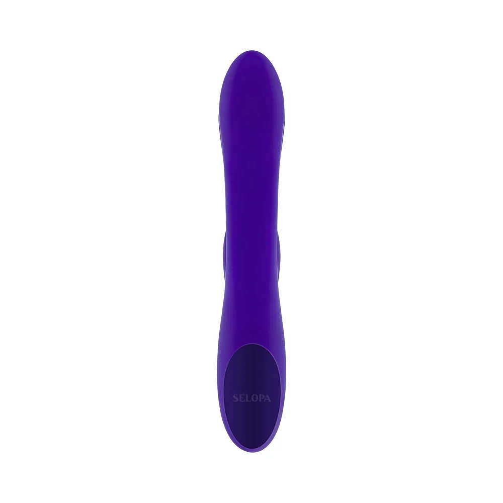 Selopa Poseable Bunny Rechargeable Dual Stimulator Silicone Purple