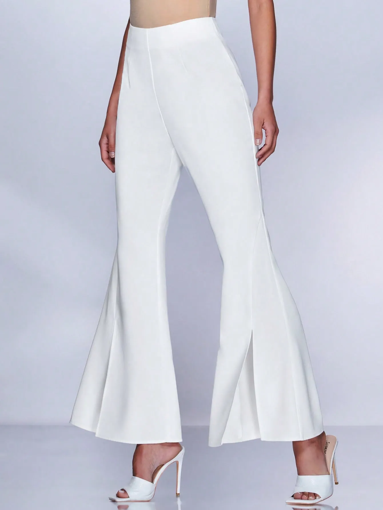 SHEIN BAE Split Hem Flare Leg Pants