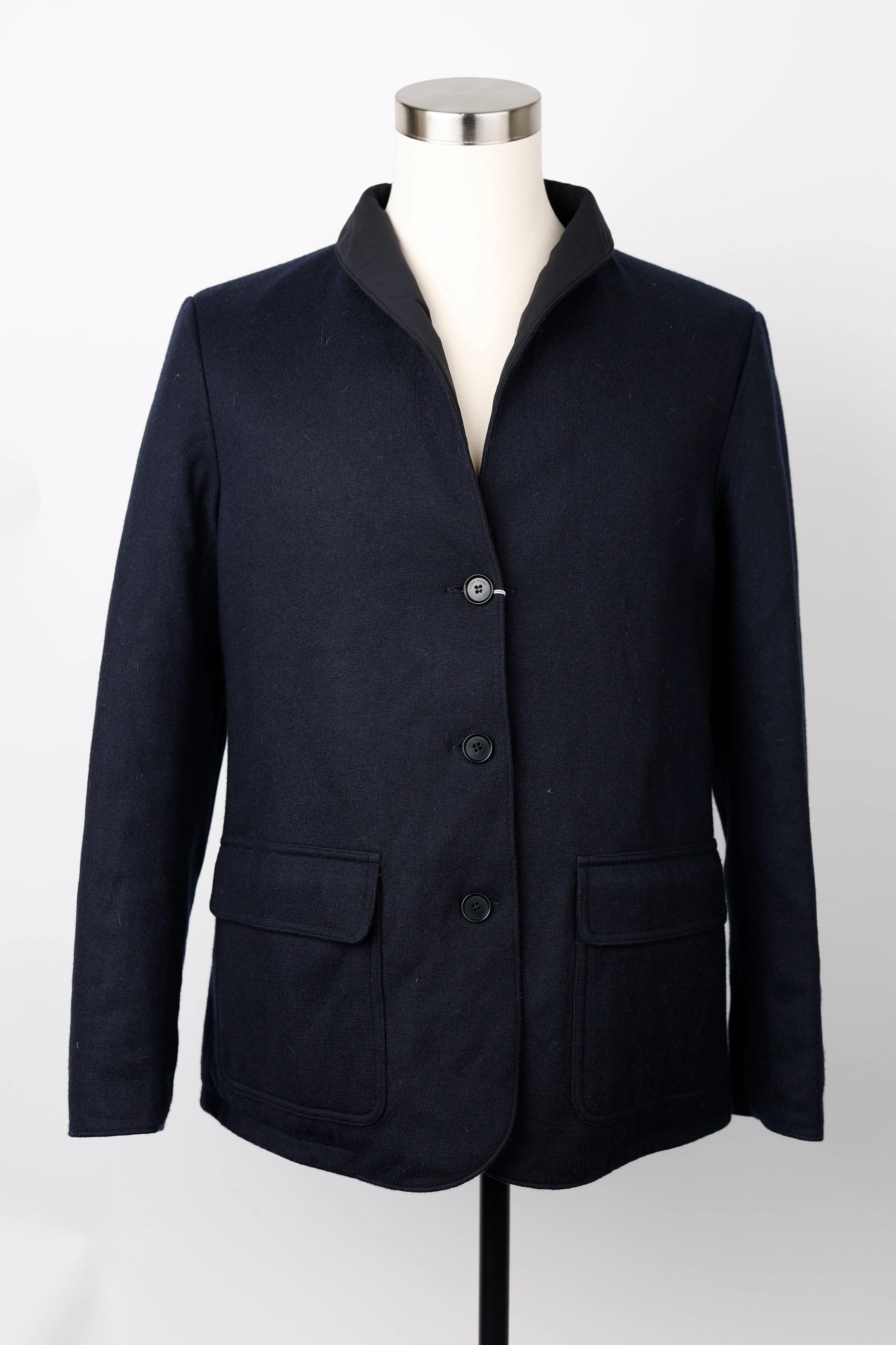 Short Reversible Cashmere/Poly Jacket