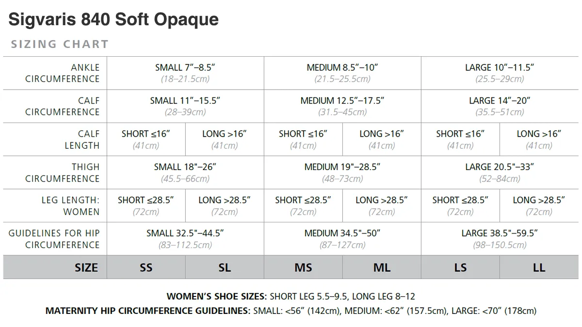 Sigvaris Soft Opaque Thigh 15-20 mmHg