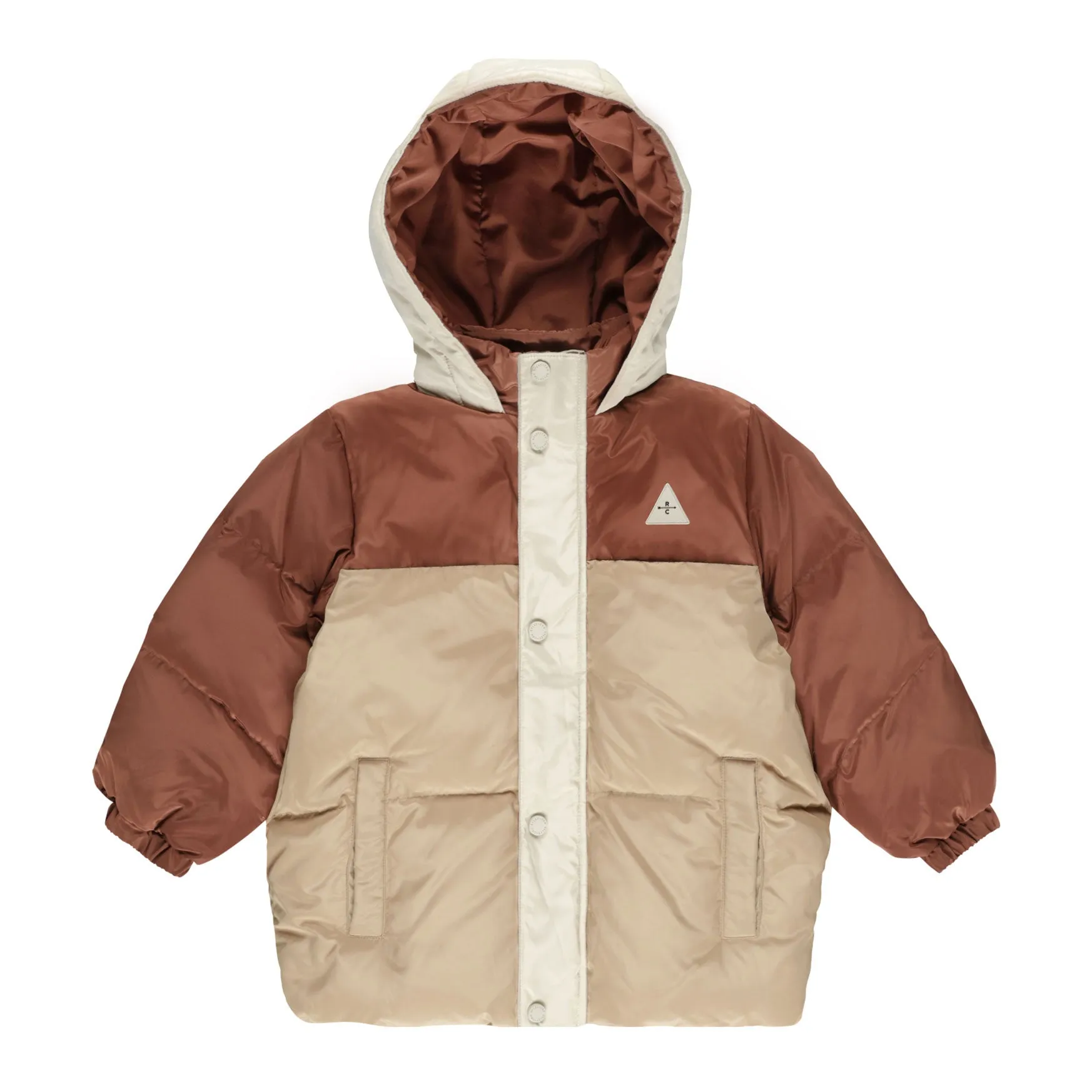 Ski Puffer Jacket - Brick Color Block - FINAL SALE