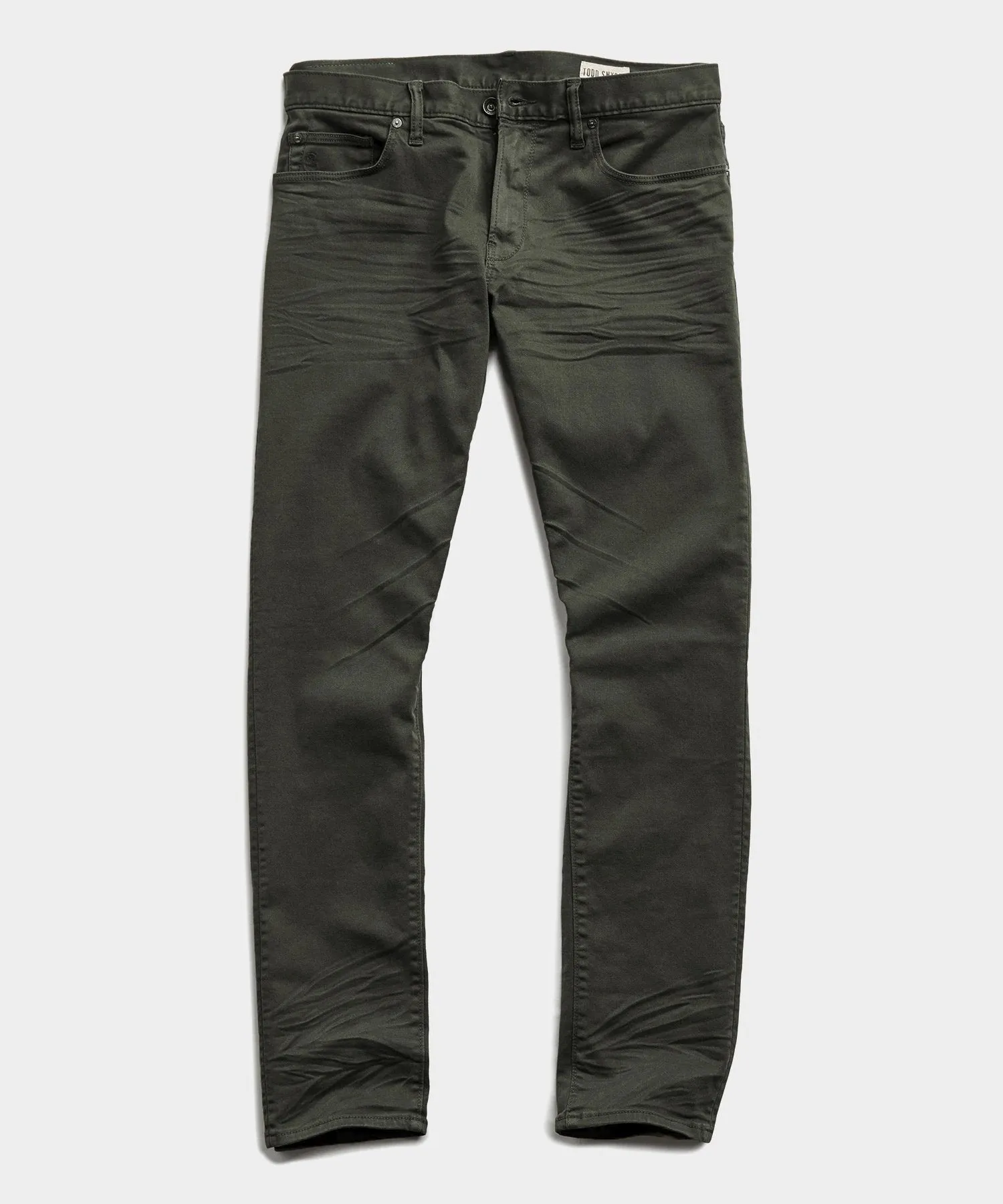 Slim Fit 5-Pocket Garment-Dyed Stretch Twill in Peat