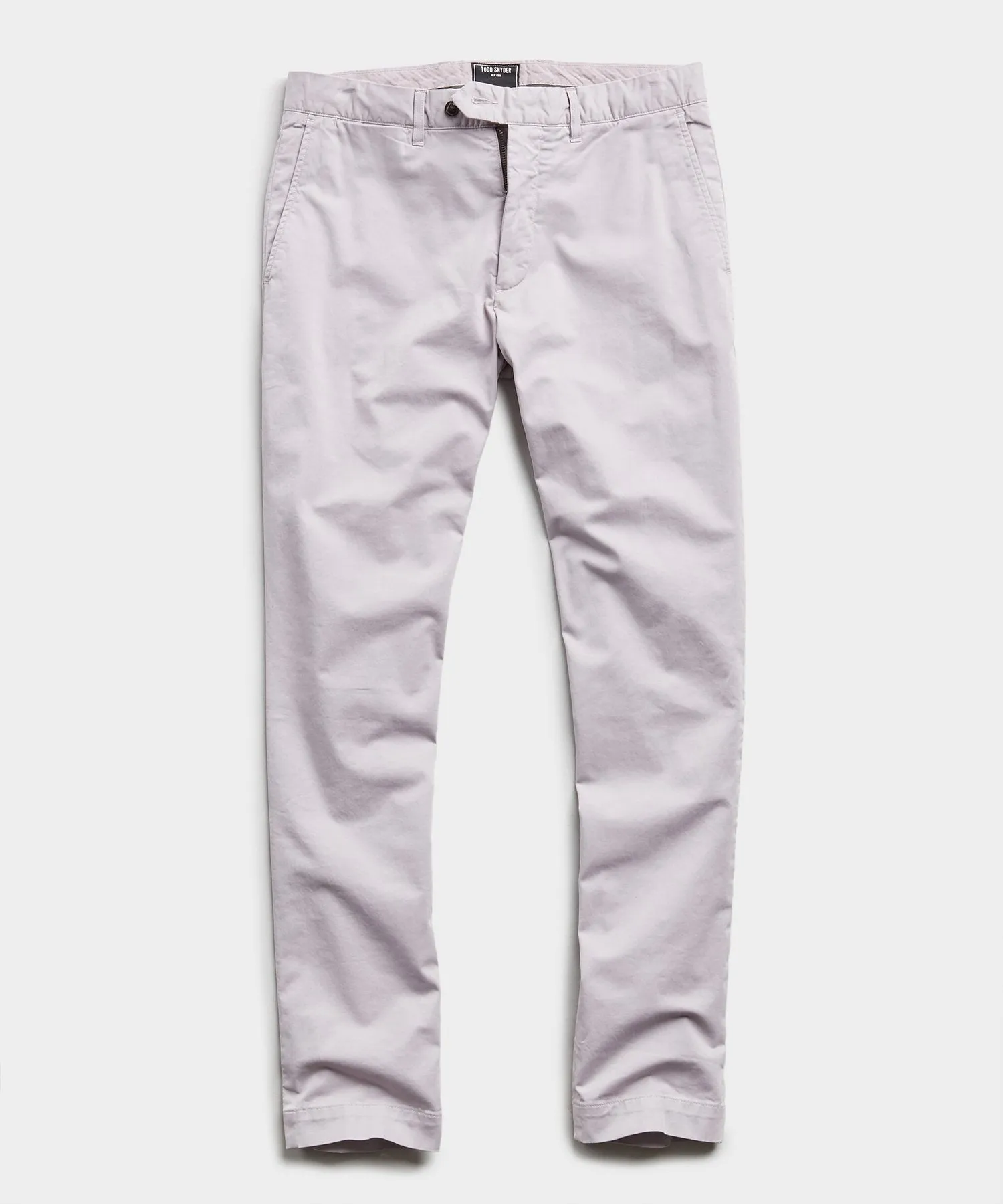 Straight Fit Tab Front Chino in Light Lilac