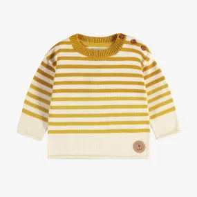 The Rutger Striped Sweater - Gradient Yellow - BABY