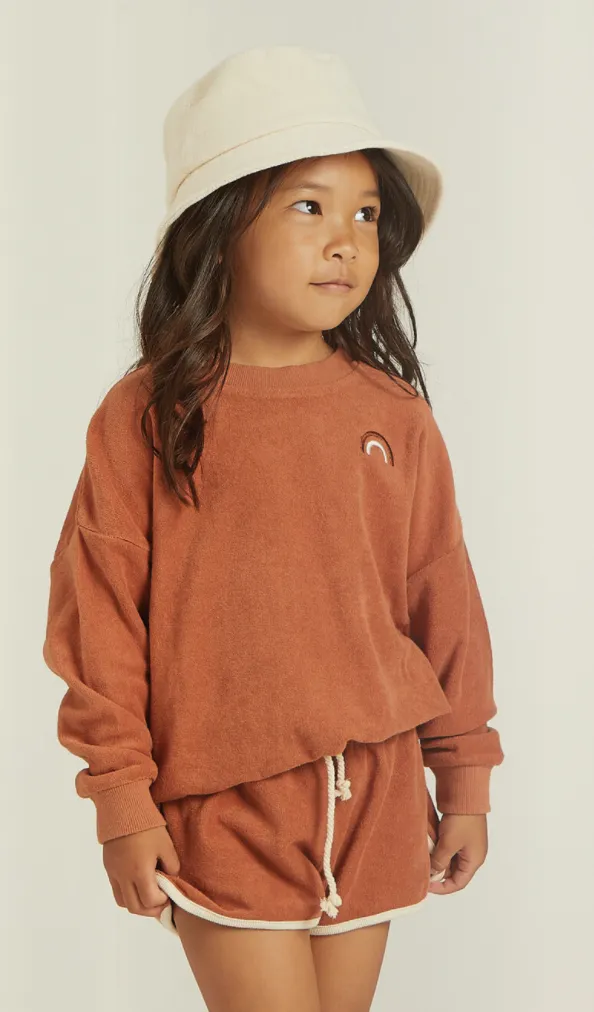 The Terry Crewneck by Rylee & Cru - Terracotta - BABY