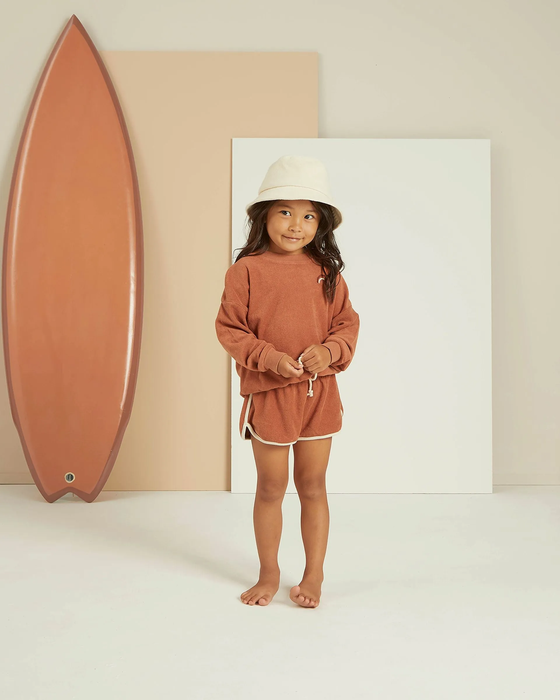 The Terry Crewneck by Rylee & Cru - Terracotta - BABY