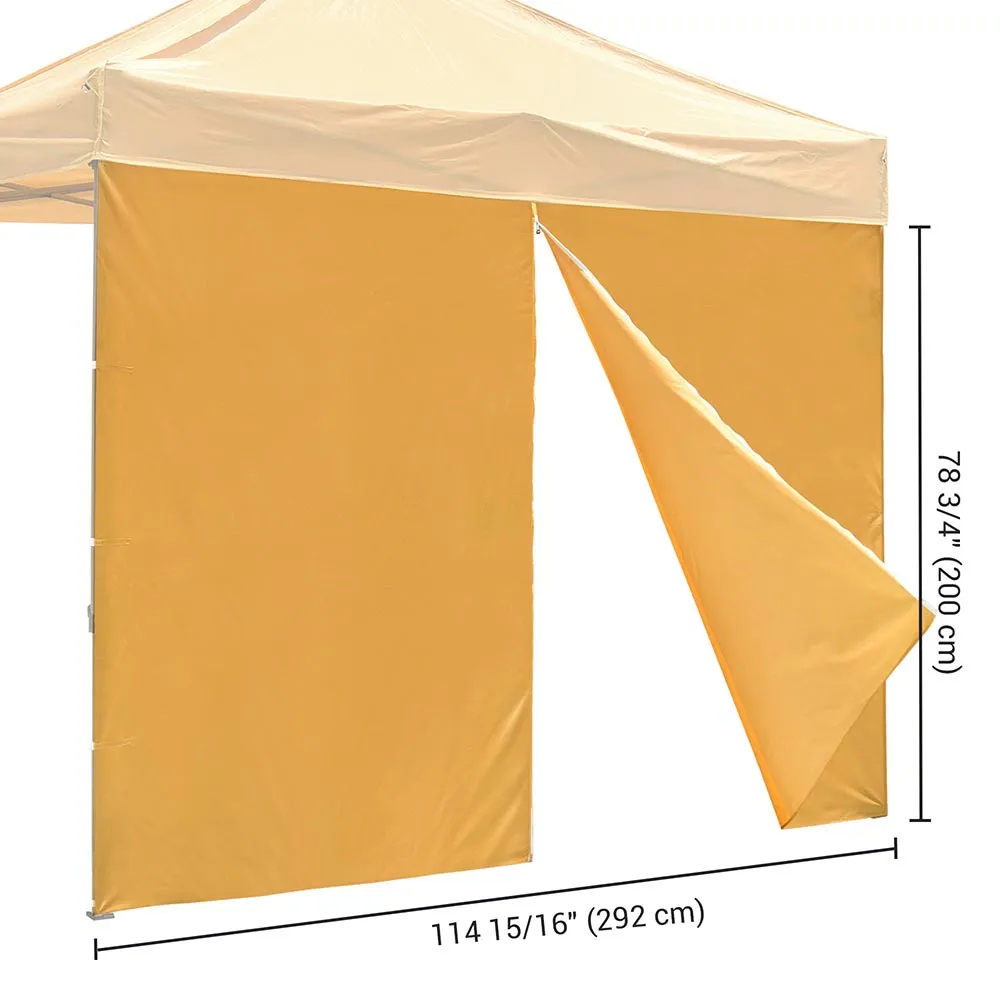 TheLAShop Canopy Sidewall with Zipper 1080D 9'7"x6'8"(1pc./pack)