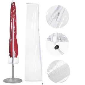 TheLAShop Outdoor Umbrella Cover with Zipper 65 in. Transparent