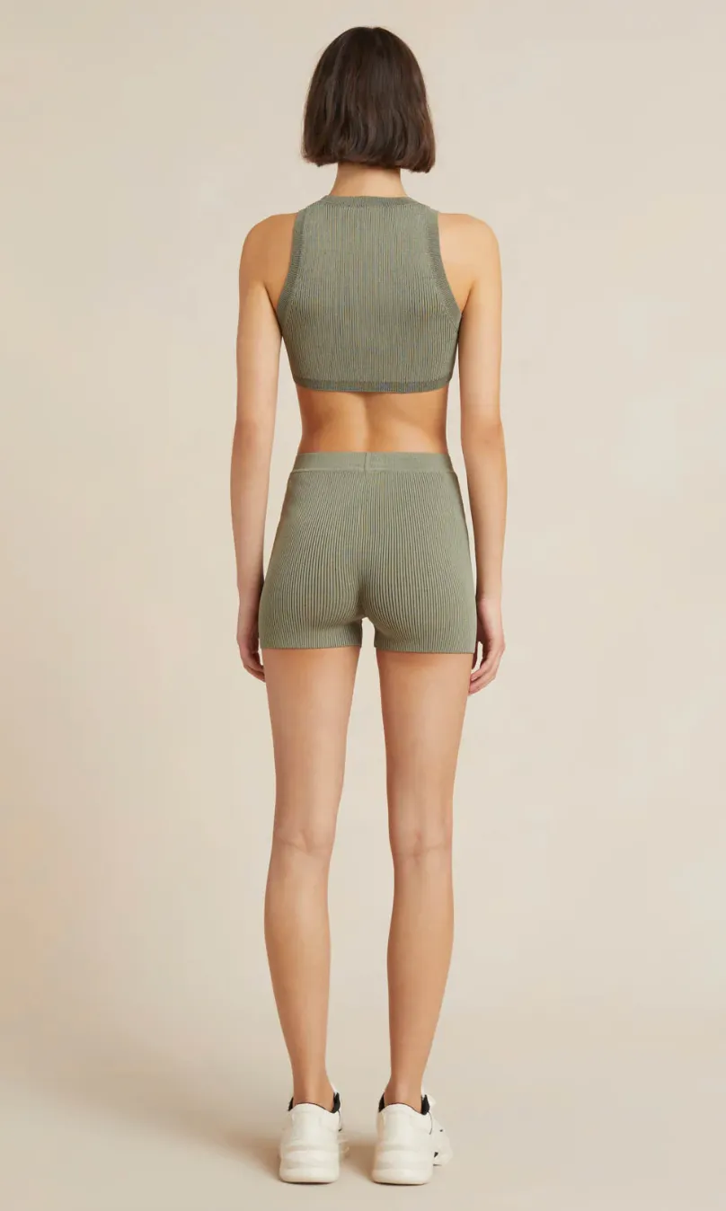 Tilly Knit Crop Top - Sage